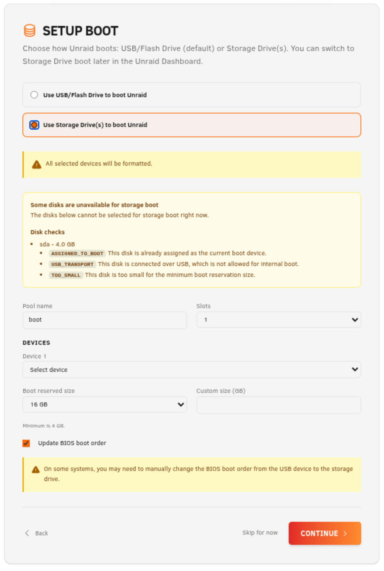 Step 3: Internal Boot